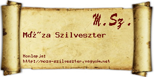 Móza Szilveszter névjegykártya